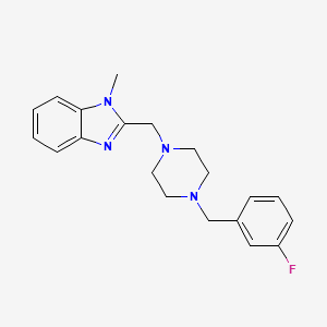 molecular formula C20H23FN4 B2472908 2-((4-(3-fluorobenzyl)piperazin-1-yl)methyl)-1-methyl-1H-benzo[d]imidazole CAS No. 1172454-32-8