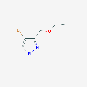 molecular formula C7H11BrN2O B2472910 4-溴-3-(乙氧甲基)-1-甲基-1H-吡唑 CAS No. 1856053-84-3