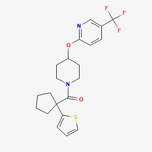 (1-(Thiophen-2-yl)cyclopentyl)(4-((5-(trifluoromethyl)pyridin-2-yl)oxy)piperidin-1-yl)methanone