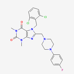 7-(2,6-dichlorobenzyl)-8-((4-(4-fluorophenyl)piperazin-1-yl)methyl)-1,3-dimethyl-1H-purine-2,6(3H,7H)-dione
