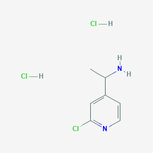 molecular formula C7H11Cl3N2 B2472956 1-(2-Chloropyridin-4-yl)ethan-1-amine dihydrochloride CAS No. 2250243-31-1