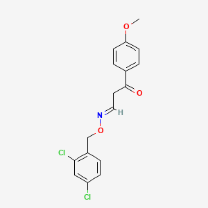 molecular formula C17H15Cl2NO3 B2472958 3-(4-methoxyphenyl)-3-oxopropanal O-(2,4-dichlorobenzyl)oxime CAS No. 338976-63-9