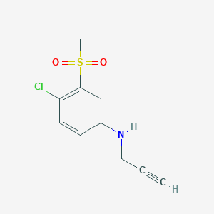 molecular formula C10H10ClNO2S B2472970 4-Chloro-3-methylsulfonyl-N-prop-2-ynylaniline CAS No. 1870450-63-7