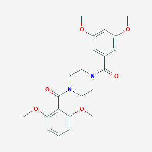 molecular formula C22H26N2O6 B247299 1-(2,6-Dimethoxybenzoyl)-4-(3,5-dimethoxybenzoyl)piperazine 