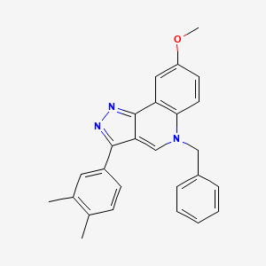 molecular formula C26H23N3O B2472992 5-苄基-3-(3,4-二甲基苯基)-8-甲氧基-5H-吡唑并[4,3-c]喹啉 CAS No. 866349-41-9