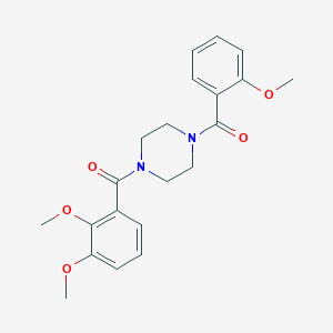 molecular formula C21H24N2O5 B247300 1-(2,3-Dimethoxybenzoyl)-4-(2-methoxybenzoyl)piperazine 