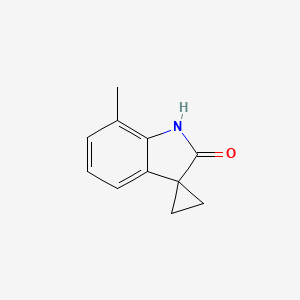 molecular formula C11H11NO B2473007 7'-Methylspiro[cyclopropane-1,3'-indolin]-2'-one CAS No. 1360952-70-0