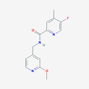 molecular formula C14H14FN3O2 B2473021 5-Fluoro-N-[(2-methoxypyridin-4-yl)methyl]-4-methylpyridine-2-carboxamide CAS No. 2415490-59-2