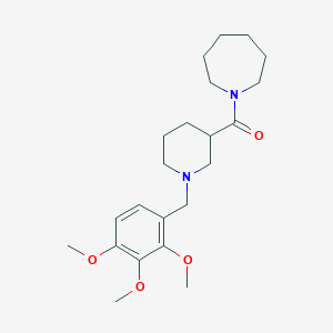 molecular formula C22H34N2O4 B247304 1-{[1-(2,3,4-Trimethoxybenzyl)-3-piperidinyl]carbonyl}azepane 