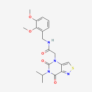 molecular formula C19H22N4O5S B2473046 N-(2,3-二甲氧基苄基)-2-(6-异丙基-5,7-二氧代-6,7-二氢异噻唑并[4,3-d]嘧啶-4(5H)-基)乙酰胺 CAS No. 1251659-55-8