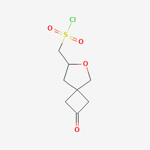 molecular formula C8H11ClO4S B2473050 (2-Oxo-6-oxaspiro[3.4]octan-7-yl)methanesulfonyl chloride CAS No. 2287312-80-3