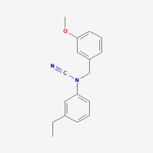 molecular formula C17H18N2O B2473059 N-cyano-3-ethyl-N-[(3-methoxyphenyl)methyl]aniline CAS No. 1384790-61-7
