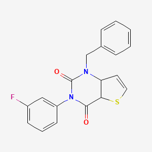 molecular formula C19H13FN2O2S B2473061 1-苄基-3-(3-氟苯基)-1H,2H,3H,4H-噻吩[3,2-d]嘧啶-2,4-二酮 CAS No. 1326833-43-5