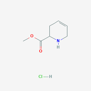 molecular formula C7H12ClNO2 B2473067 Methyl 1,2,3,6-tetrahydropyridine-2-carboxylate;hydrochloride CAS No. 98431-72-2