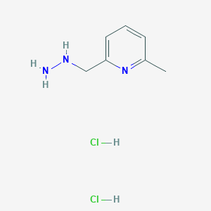 molecular formula C7H13Cl2N3 B2473073 2-(Hydrazinylmethyl)-6-methylpyridine dihydrochloride CAS No. 1989672-56-1