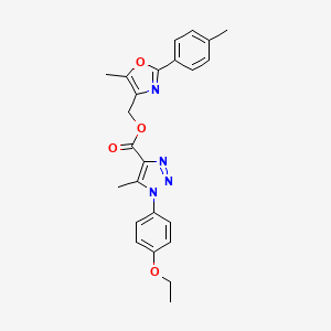 molecular formula C24H24N4O4 B2473075 [5-methyl-2-(4-methylphenyl)-1,3-oxazol-4-yl]methyl 1-(4-ethoxyphenyl)-5-methyl-1H-1,2,3-triazole-4-carboxylate CAS No. 946330-64-9