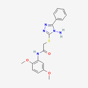 2-[(4-amino-5-phenyl-4H-1,2,4-triazol-3-yl)sulfanyl]-N-(2,5-dimethoxyphenyl)acetamide