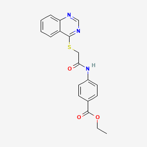 Ethyl 4-(2-(quinazolin-4-ylthio)acetamido)benzoate