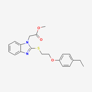 Methyl 2-{2-[2-(4-ethylphenoxy)ethylthio]benzimidazolyl}acetate