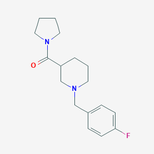 molecular formula C17H23FN2O B247313 1-(4-Fluorobenzyl)-3-(1-pyrrolidinylcarbonyl)piperidine 