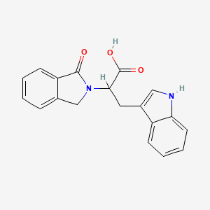 molecular formula C19H16N2O3 B2473145 3-(1H-indol-3-yl)-2-(1-oxo-1,3-dihydro-2H-isoindol-2-yl)propanoic acid CAS No. 860787-13-9