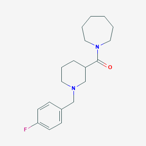 molecular formula C19H27FN2O B247315 1-{[1-(4-Fluorobenzyl)-3-piperidinyl]carbonyl}azepane 