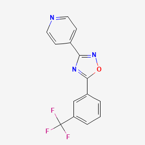 molecular formula C14H8F3N3O B2473150 4-{5-[3-(Trifluoromethyl)phenyl]-1,2,4-oxadiazol-3-yl}pyridine CAS No. 339104-45-9