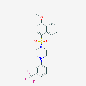 1-[(4-Ethoxynaphthalen-1-yl)sulfonyl]-4-[3-(trifluoromethyl)phenyl]piperazine