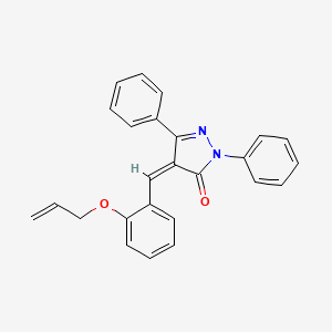 molecular formula C25H20N2O2 B2473157 (4Z)-2,5-二苯基-4-[(2-丙-2-烯氧基苯基)亚甲基]吡唑-3-酮 CAS No. 112296-85-2