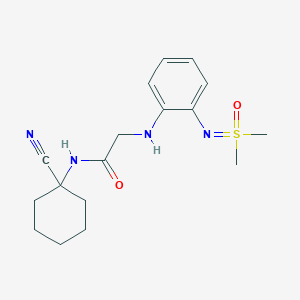 N-(1-cyanocyclohexyl)-2-[(2-{[dimethyl(oxo)-lambda6-sulfanylidene]amino}phenyl)amino]acetamide