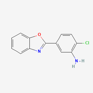 molecular formula C13H9ClN2O B2473168 5-(1,3-苯并噁唑-2-基)-2-氯苯胺 CAS No. 313645-16-8