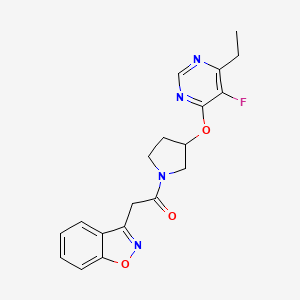 2-(Benzo[d]isoxazol-3-yl)-1-(3-((6-ethyl-5-fluoropyrimidin-4-yl)oxy)pyrrolidin-1-yl)ethanone