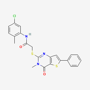 molecular formula C22H18ClN3O2S2 B2473175 4-溴-N-甲基-N-{2-[5-(5-甲基-1H-吲哚-2-基)-1,2,4-恶二唑-3-基]乙基}苯甲酰胺 CAS No. 1105240-16-1