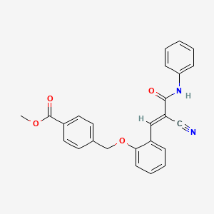 methyl 4-[[2-[(E)-3-anilino-2-cyano-3-oxoprop-1-enyl]phenoxy]methyl]benzoate