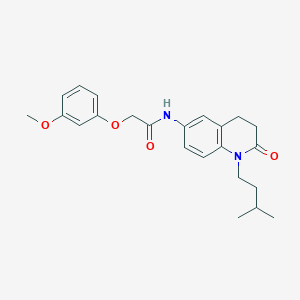 molecular formula C23H28N2O4 B2473180 N-(1-异戊基-2-氧代-1,2,3,4-四氢喹啉-6-基)-2-(3-甲氧基苯氧基)乙酰胺 CAS No. 954613-96-8