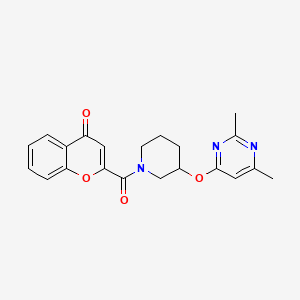 molecular formula C21H21N3O4 B2473191 2-(3-((2,6-二甲基嘧啶-4-基)氧基)哌啶-1-羰基)-4H-色满-4-酮 CAS No. 2034500-30-4