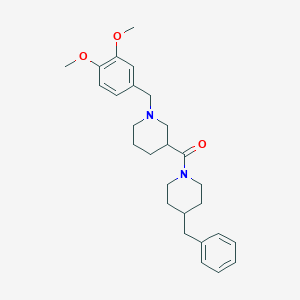 molecular formula C27H36N2O3 B247320 3-[(4-Benzyl-1-piperidinyl)carbonyl]-1-(3,4-dimethoxybenzyl)piperidine 