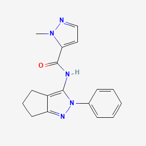 1-methyl-N-{2-phenyl-2H,4H,5H,6H-cyclopenta[c]pyrazol-3-yl}-1H-pyrazole-5-carboxamide