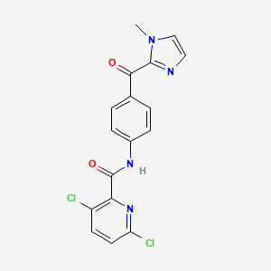 3,6-dichloro-N-[4-(1-methyl-1H-imidazole-2-carbonyl)phenyl]pyridine-2-carboxamide