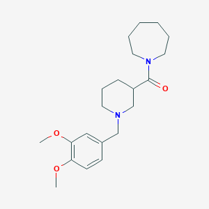 molecular formula C21H32N2O3 B247321 1-Azepanyl[1-(3,4-dimethoxybenzyl)-3-piperidyl]methanone 