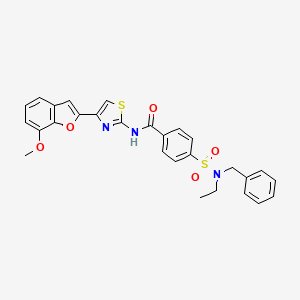 4-(N-benzyl-N-ethylsulfamoyl)-N-(4-(7-methoxybenzofuran-2-yl)thiazol-2-yl)benzamide