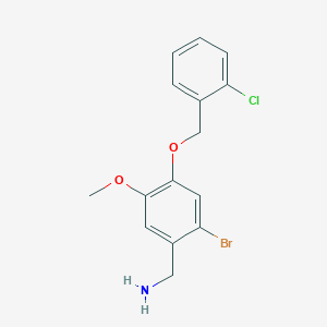 {2-Bromo-4-[(2-chlorophenyl)methoxy]-5-methoxyphenyl}methanamine