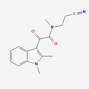 molecular formula C16H17N3O2 B2473234 N-(2-氰乙基)-2-(1,2-二甲基-1H-吲哚-3-基)-N-甲基-2-氧代乙酰胺 CAS No. 862814-24-2