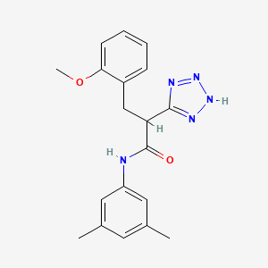 N-(3,5-dimethylphenyl)-3-(2-methoxyphenyl)-2-(2H-tetrazol-5-yl)propanamide