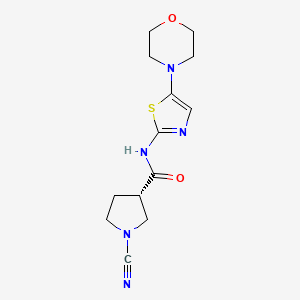 (3S)-1-Cyano-N-(5-morpholin-4-yl-1,3-thiazol-2-yl)pyrrolidine-3-carboxamide