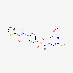 N-{4-[(2,6-dimethoxypyrimidin-4-yl)sulfamoyl]phenyl}thiophene-2-carboxamide