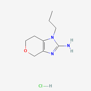 molecular formula C9H16ClN3O B2473250 1-Propyl-1,4,6,7-tetrahydropyrano[3,4-d]imidazol-2-amine hydrochloride CAS No. 2225141-95-5