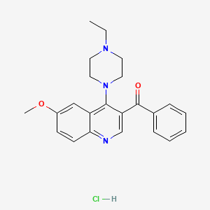 molecular formula C23H26ClN3O2 B2473252 3-苯甲酰-4-(4-乙基哌嗪-1-基)-6-甲氧基喹啉盐酸盐 CAS No. 1217180-69-2