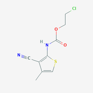 molecular formula C9H9ClN2O2S B2473253 2-chloroethyl N-(3-cyano-4-methylthiophen-2-yl)carbamate CAS No. 233756-24-6