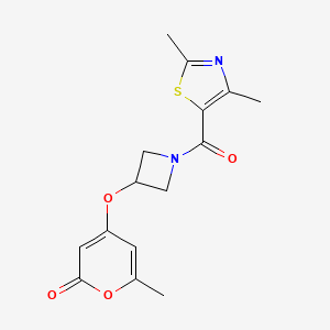 4-((1-(2,4-dimethylthiazole-5-carbonyl)azetidin-3-yl)oxy)-6-methyl-2H-pyran-2-one